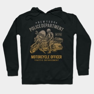 Motorcycle, new york police department Hoodie